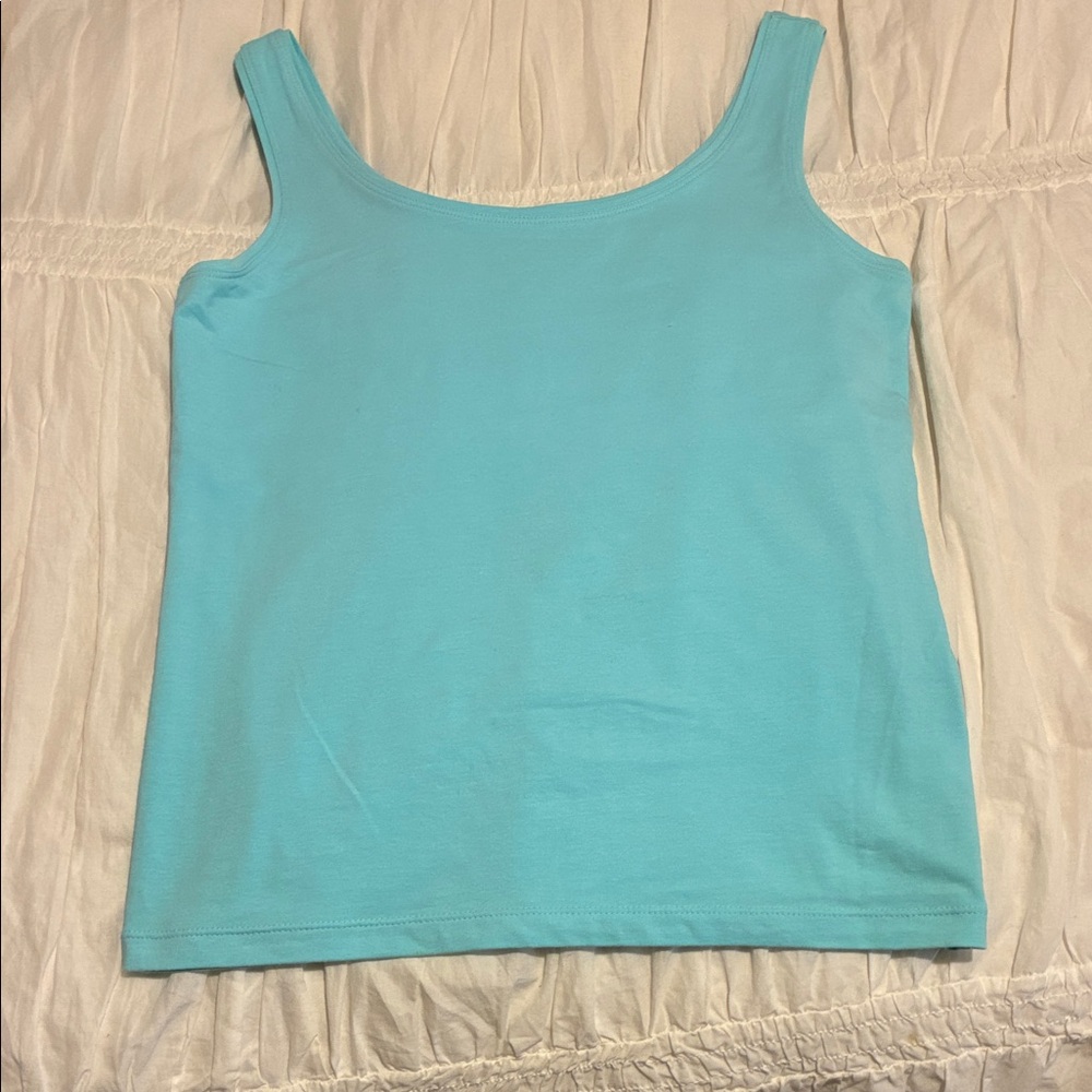 Talbots Aqua Sleeveless Top